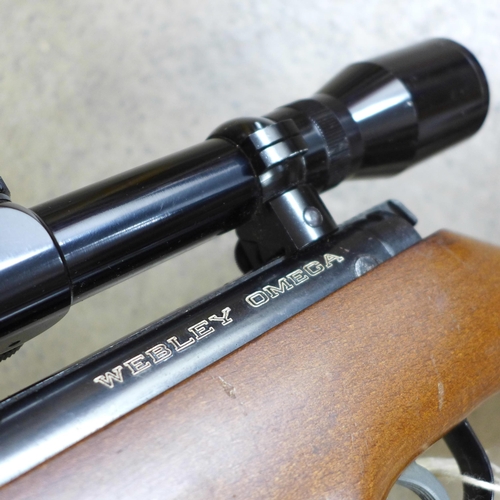 833 - A Webley Omega .177 air rifle with Bentley Nikko Sterling 4 x 40