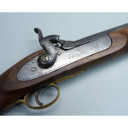 839 - A replica pin fire overcoat pistol