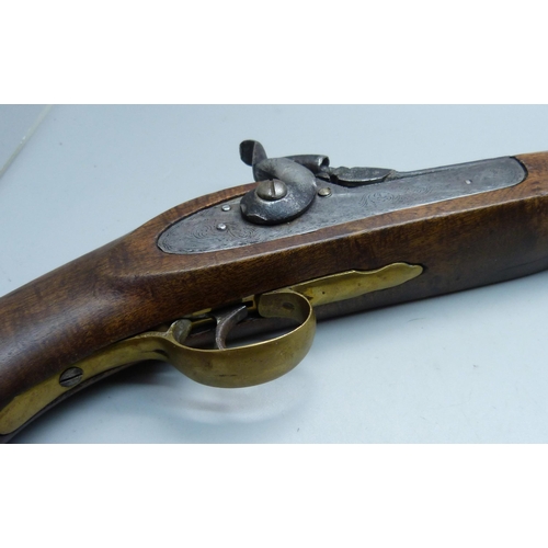 839 - A replica pin fire overcoat pistol