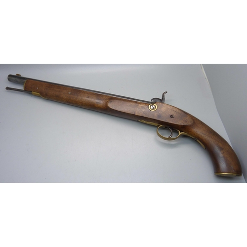 839 - A replica pin fire overcoat pistol