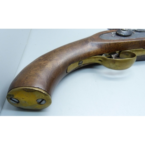 839 - A replica pin fire overcoat pistol