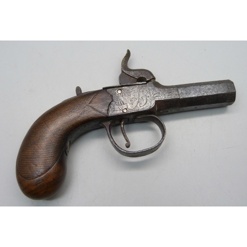 840 - A 19th Century pocket pistol