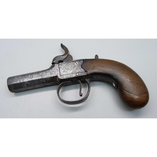 840 - A 19th Century pocket pistol