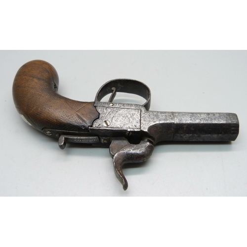 840 - A 19th Century pocket pistol