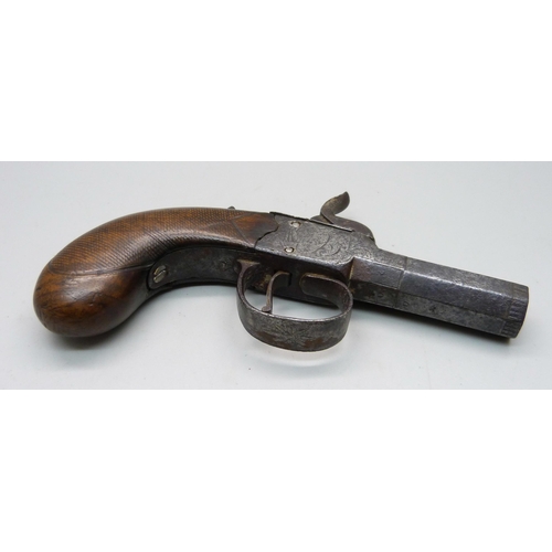 840 - A 19th Century pocket pistol