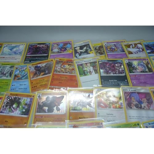 845 - Fifty holographic Pokemon cards