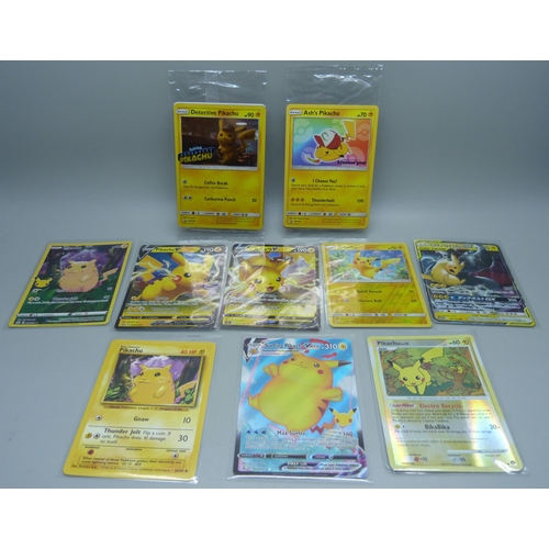 846 - Ten rare Pikachu Pokemon cards