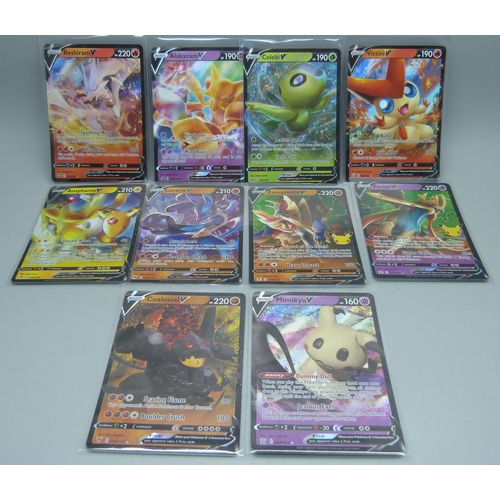 849 - Ten V Pokemon cards