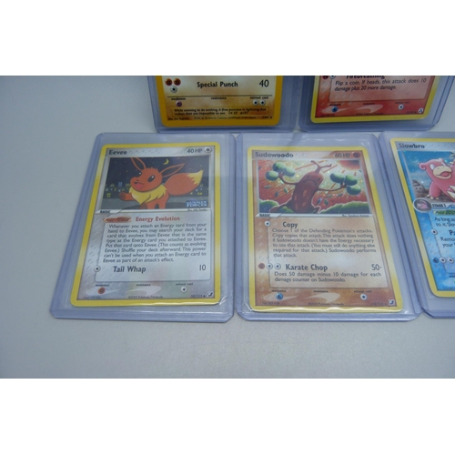 851 - Five vintage rare holographic Pokemon cards