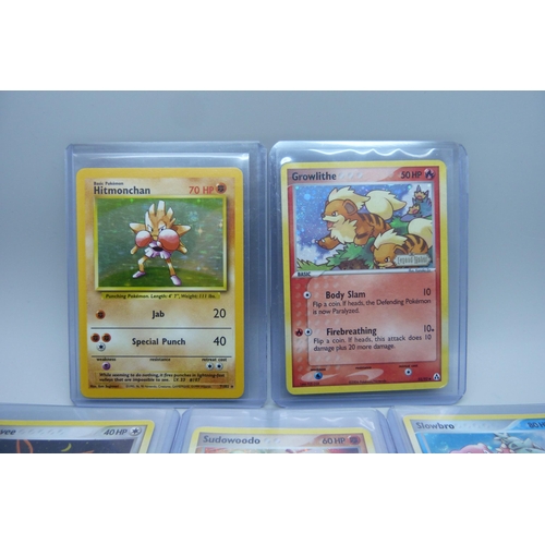 851 - Five vintage rare holographic Pokemon cards