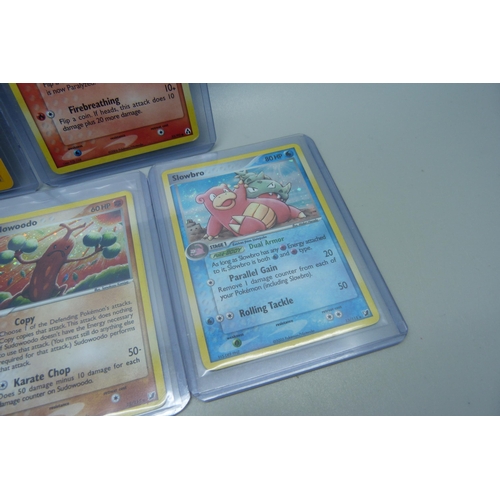 851 - Five vintage rare holographic Pokemon cards