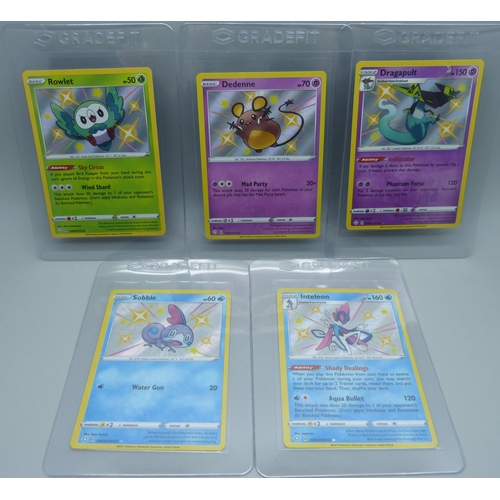 855 - Five Shining Fates Rare Pokemon cards