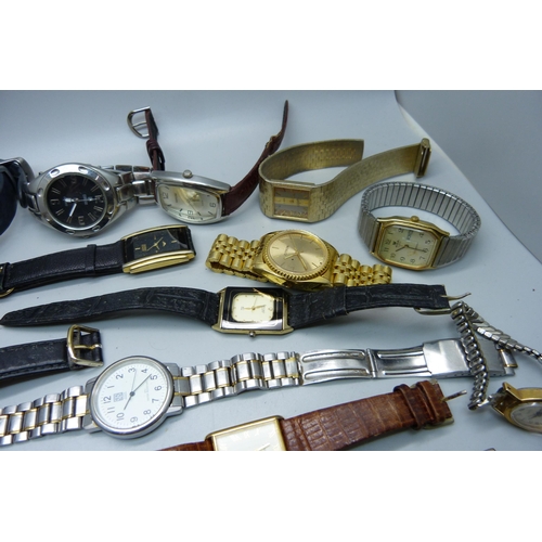 923 - A collection of wristwatches including Rotary, Avia, Lorus, Timex, etc., (26), some a/f