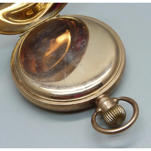938 - A 9ct gold full-hunter pocket watch, Selex, the dial marked W.H. May, Nottingham, the case hallmarke... 