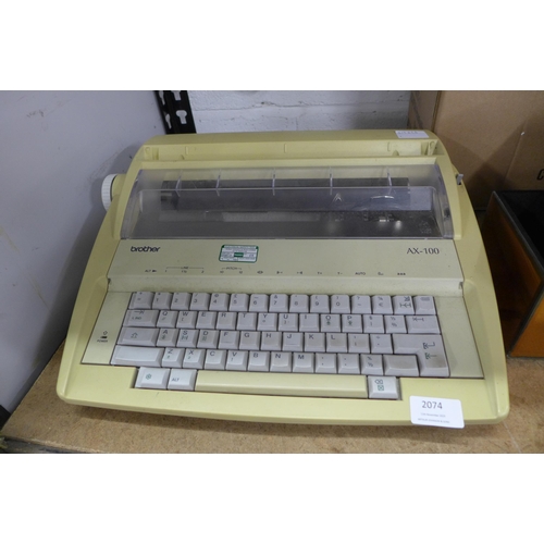 2074 - A Brother AX-100 electronic typewriter