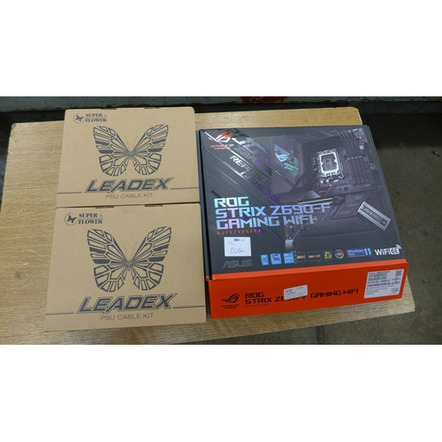 2084 - A Republic of Gaming Strix 2690-f gaming wi-fi mother board with Super Flower Leadex Platinum power ... 