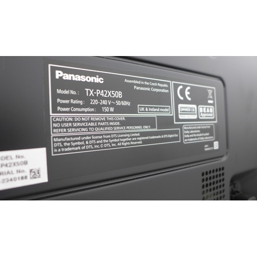 2094 - A Panasonic TX-P42X50B 42