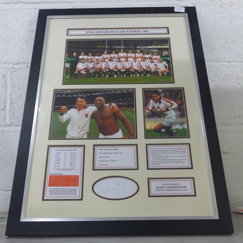 2097 - An England Grand Slam Winners 1995 signed by Rory Underwood