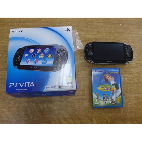 2101 - A Sony Playstation Vita 3G/wifi hand held gaming console with one game - in box