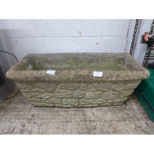 2247 - A stone trough style planter