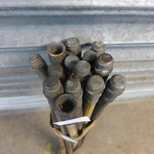 2257 - A set of bamboo drain rods