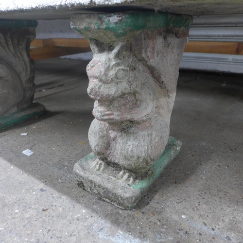 2263 - A stone garden bench