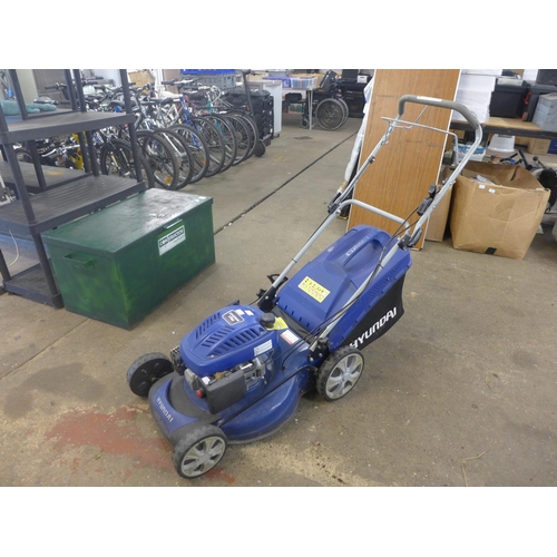 2278 - A Hyundai 173cc self driving petrol driven lawn mower