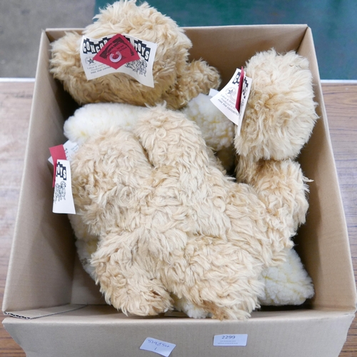 2299 - A box of plush squeaky dog toys