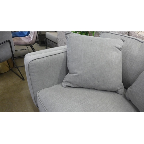 1384 - A Barker and Stonehouse mid grey upholstered love seat