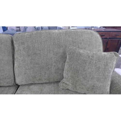 1454 - A Morello moss green textured weave upholstered three seater sofa, RRP £1,099