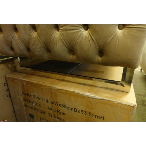 1508 - A Fenzi brushed gold three seater, two seater and armchair * this lot is subject to VAT