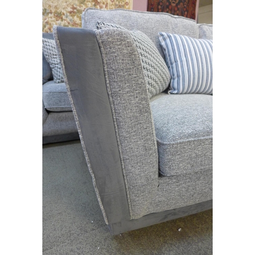 1510 - A Kano grey upholstered three seater and two seater sofas * this lot is subject to VAT