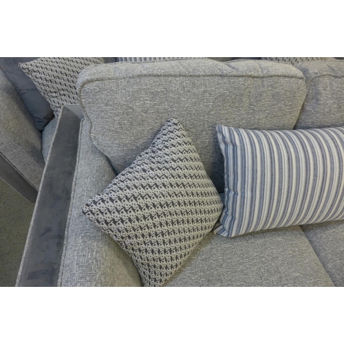 1510 - A Kano grey upholstered three seater and two seater sofas * this lot is subject to VAT