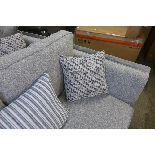 1510 - A Kano grey upholstered three seater and two seater sofas * this lot is subject to VAT