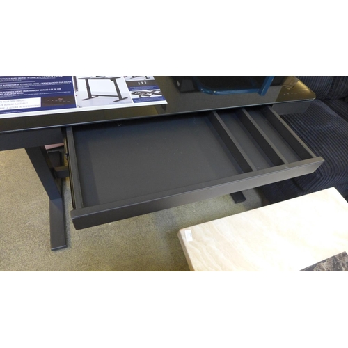 1554 - A black Tresanti adjustable height desk