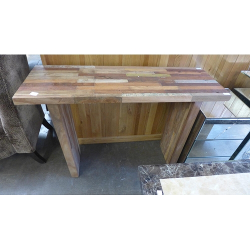 1567 - A teak rustic hardwood console table