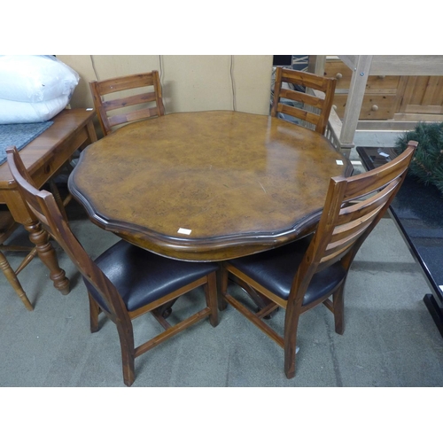 1603 - A Willis & Gambier dining table and four chairs