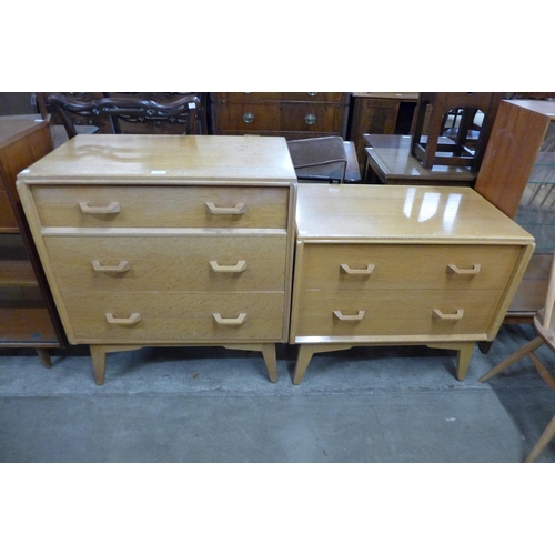 110 - Two G-Plan Brandon light oak chests of drawers