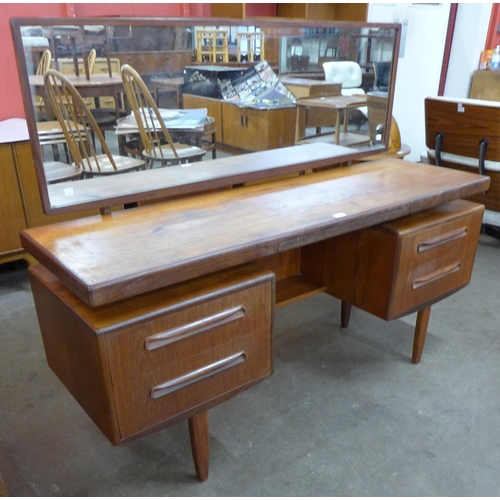 34 - A G-Plan Fresco teak floating top dressing table