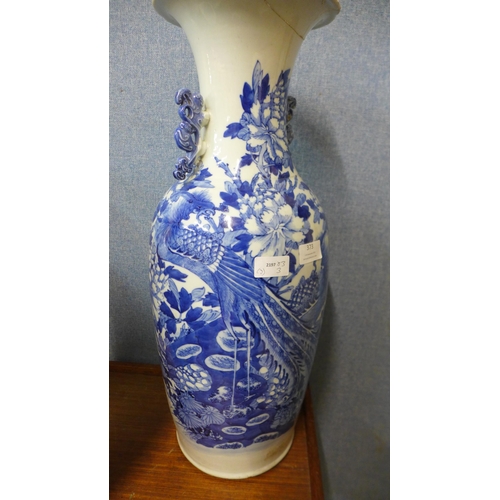 373 - Three large Chinese blue and white porcelain vases