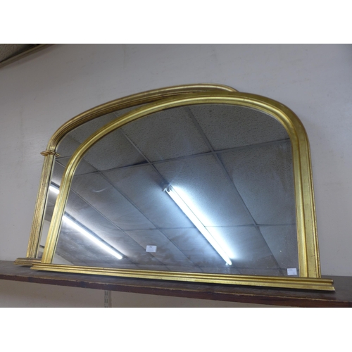 382 - Two gilt framed overmantel mirrors