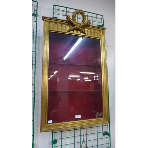 383 - A French gilt framed wall hanging display case