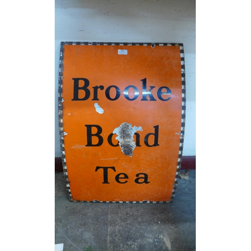 401 - A vintage enamelled Brooke Bond Tea advertising sign