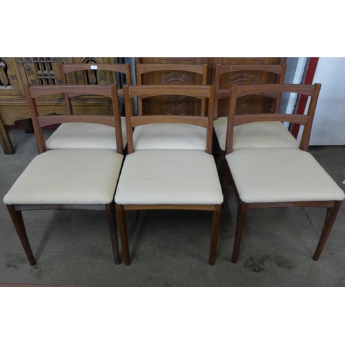 76 - A set of six Danish teak dining chairs