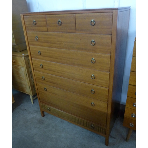 80 - A Loughborough for Heals teak and brass chest of drawers