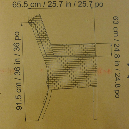 1512 - A large outdoor nine piece cushion dining set *this lot is subject VAT