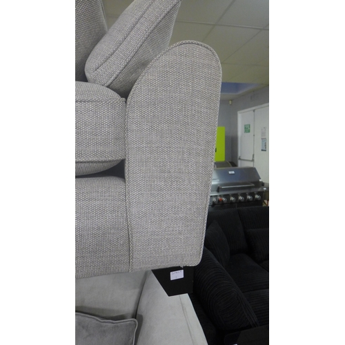 1551 - A light grey textured weave corner sofa/chaise (missing chaise stool) *Subject to VAT