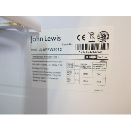 2179 - A John Lewis American style fridge freezer