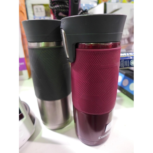 3072 - Two Contigo Autoseal Hot/Cold Pinnacle Mugs And Ottlite Flex Desk Lamp (308-197) * This lot is subje... 