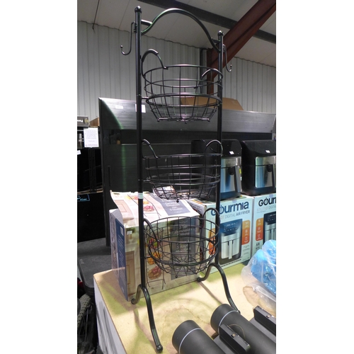 3082 - 3-Tier Baskets With Stand (308-198) * This lot is subject to VAT